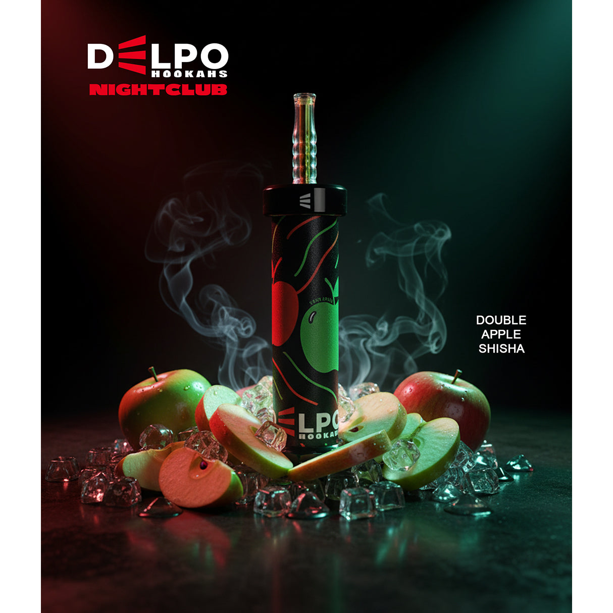 Delpo Hookahs 'Nightclub' 40K Puffs Double Apple Disposable E-Hookah www.delpohookahs.com