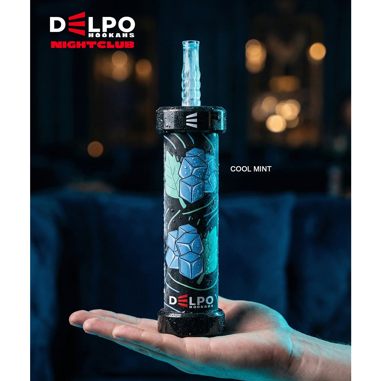 Delpo Hookahs Cool Mint 'Nightclub' 40K Puffs Portable Healthy Vaping Alternative Blakk Smoke Hopo Hookah Portable Vape No Nicotine No Tobacco Disposable E-Hookah www.delpohookahs.com