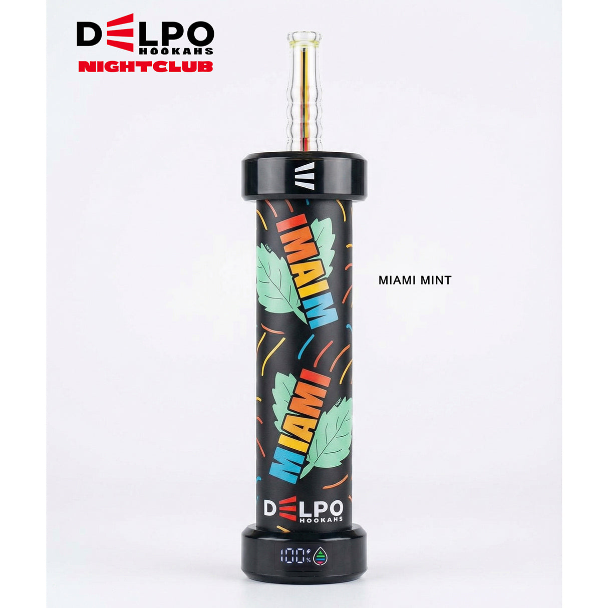 Delpo Hookahs Miami Mint 'Nightclub' 40K Puffs Portable Healthy Vaping Alternative Blakk Smoke Hopo Hookah Portable Vape No Nicotine No Tobacco Disposable E-Hookah www.delpohookahs.com